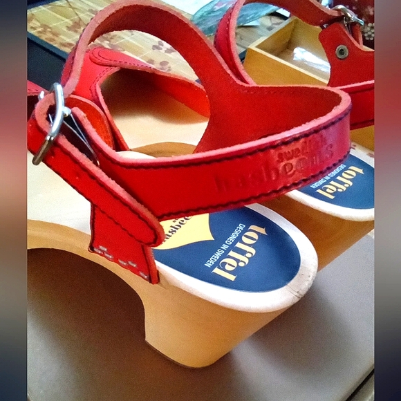 Swedish Hasbeens Red Heart Sandals - Picture 7 of 16